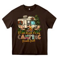 Chocolate Brown if i am drunk its my camping friends fault Heavy Core Tee - AdoDesignShop