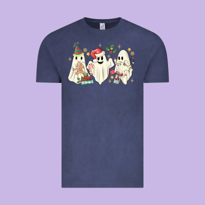 Christmas Ghosts Vintage Tee Designed By Maliassmallbusiness