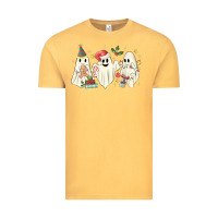 Vintage Mustard Christmas ghosts Vintage Tee - MaliasSmallBusiness