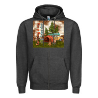 Charcoal Heather camping is my happy place Zipper Hoodie - TumblerDesignByShophia