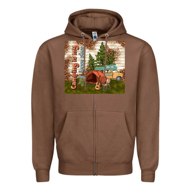 Camping Is My Happy Place Zipper Hoodie by TumblerDesignByShophia | Teevron