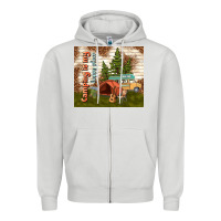 Dove Grey camping is my happy place Zipper Hoodie - TumblerDesignByShophia