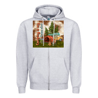 Heather Grey camping is my happy place Zipper Hoodie - TumblerDesignByShophia