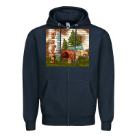 Navy camping is my happy place Zipper Hoodie - TumblerDesignByShophia