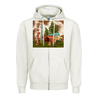 Oatmeal Heather camping is my happy place Zipper Hoodie - TumblerDesignByShophia