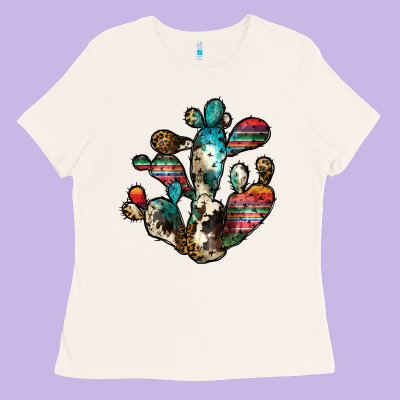 Serape Cactus Ladies Tee Designed By Jahusdesignshop