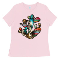 Bubblegum Pink serape cactus Ladies Tee - JahusDesignShop
