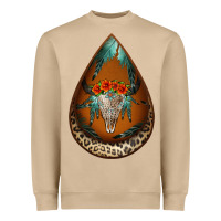 Mushroom leopard bullskull teardrop earrings Heavyweight Sweatshirt - Jasminsmagicworld