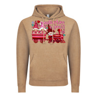 Vintage Coffee valentines express with gnomies Vintage Hoodie - NancyCooperArtShop
