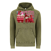 Vintage Olive valentines express with gnomies Vintage Hoodie - NancyCooperArtShop
