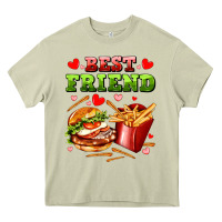 Mossy best friend hamburger potatoes Heavy Core Tee - AdoDesignShop
