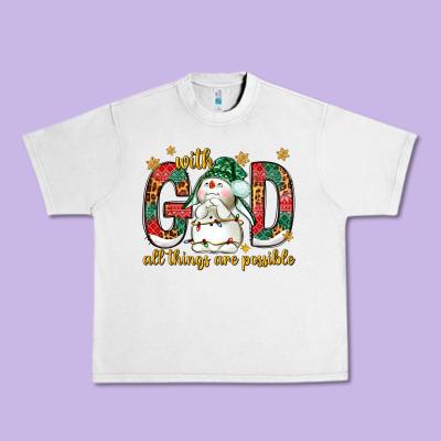 With God All Things Are Possible With Snowman Urban Heavy Tee Designed By Nancycooperartshop