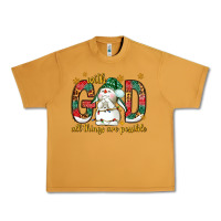 Peanut Butter With God all things are possible with snowman Urban Heavy Tee - NancyCooperArtShop