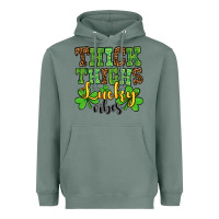 St. Patrick's Thick Thighs Lucky Vibes Heavyweight Hoodie | Teevron