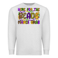 Oatmeal Heather here for the beads mardi gras Premium Sweatshirt - OliviaCreatesArt