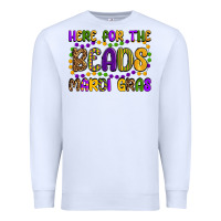 White here for the beads mardi gras Premium Sweatshirt - OliviaCreatesArt