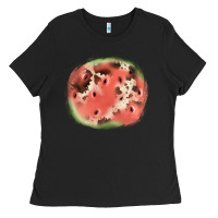 Black watermelon cowhide patch3 Ladies Tee - JahusDesignShop