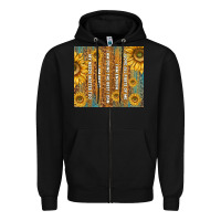 Black self reminders with sunflowers Zipper Hoodie - TumblerDesignByShophia