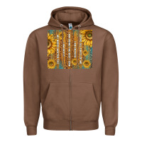 Chestnut self reminders with sunflowers Zipper Hoodie - TumblerDesignByShophia
