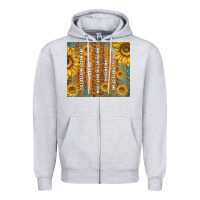Heather Grey self reminders with sunflowers Zipper Hoodie - TumblerDesignByShophia