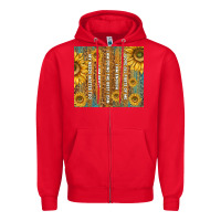 Red self reminders with sunflowers Zipper Hoodie - TumblerDesignByShophia