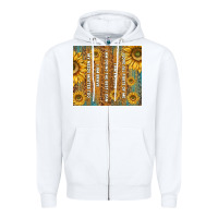 White self reminders with sunflowers Zipper Hoodie - TumblerDesignByShophia