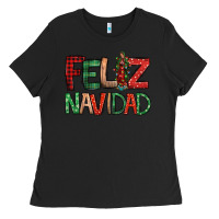 Black Feliz Navidad our lady of Guadalupe Christmas Ladies Tee - Jasminsmagicworld