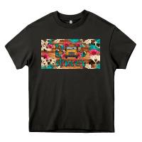Asphalt bus driver school bus cowhide license plate Heavy Core Tee - Artiststas
