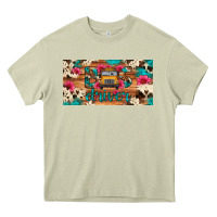 Bus Driver School Bus Cowhide License Plate Heavy Core Tee | Teevron