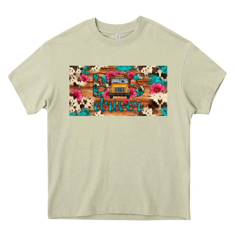Bus Driver School Bus Cowhide License Plate Heavy Core Tee by Artiststas | Teevron