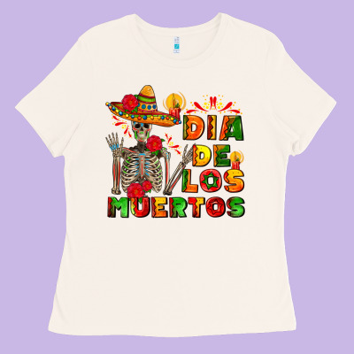 Dia De Los Muertos Ladies Tee Designed By Adodesignshop