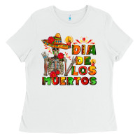 White dia de los muertos Ladies Tee - AdoDesignShop