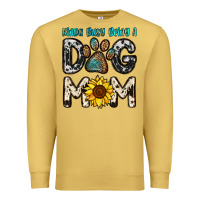 Antique Gold kinda busy being a dog mom Premium Sweatshirt - OliviaCreatesArt