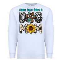 White kinda busy being a dog mom Premium Sweatshirt - OliviaCreatesArt