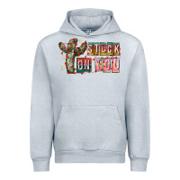 Heather Grey Stuck on You Urban Hoodie - CowhideDigitalArt
