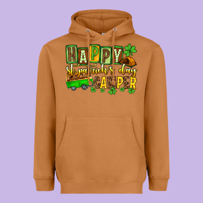 St. Patrick's Happy St. Patrick's Day Camper Heavyweight Hoodie Designed By Oliviacreatesart