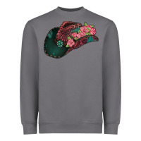 Storm leopard flowers cowboy hat Heavyweight Sweatshirt - Jasminsmagicworld