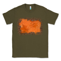 Army Green gemstone orange leopard background Classic Tee - JahusDesignShop