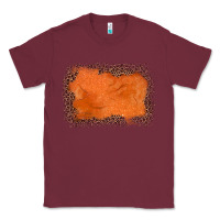 Burgundy gemstone orange leopard background Classic Tee - JahusDesignShop