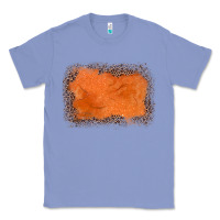 Colony Blue gemstone orange leopard background Classic Tee - JahusDesignShop