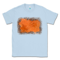 Dusty Blue gemstone orange leopard background Classic Tee - JahusDesignShop
