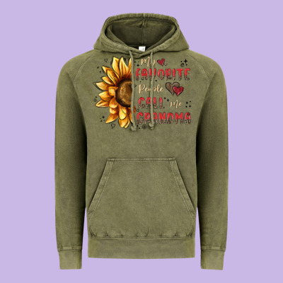 My Favorite People Call Me Grandma Vintage Hoodie Designed By Maliassmallbusiness
