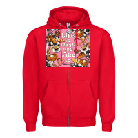 Red life is what you bake it with cowhide Zipper Hoodie - TumblerDesignByShophia