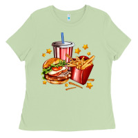 Matcha hamburger potatoes and coke Ladies Tee - AdoDesignShop