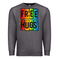 Charcoal Heather free hugs Premium Sweatshirt - OliviaCreatesArt