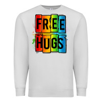 Dove Grey free hugs Premium Sweatshirt - OliviaCreatesArt