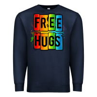 Navy free hugs Premium Sweatshirt - OliviaCreatesArt