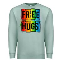 Seafoam free hugs Premium Sweatshirt - OliviaCreatesArt