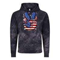 Cloud Black peace 4th july Vintage Hoodie - NancyCooperArtShop