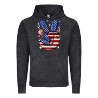 Vintage Black peace 4th july Vintage Hoodie - NancyCooperArtShop